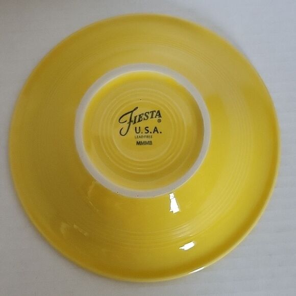 Fiestaware Fiesta Small Stacking Cereal Bowl Sunflower Yellow Ceramic 11 Oz - Picture 8 of 14